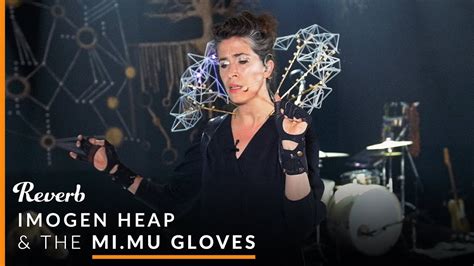 Imogen Heap demonstrates latest version of Mi.Mu gloves.